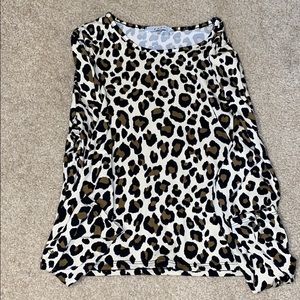Long Sleeve Cheetah Print Shirt